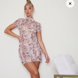 High neck bodycon dress